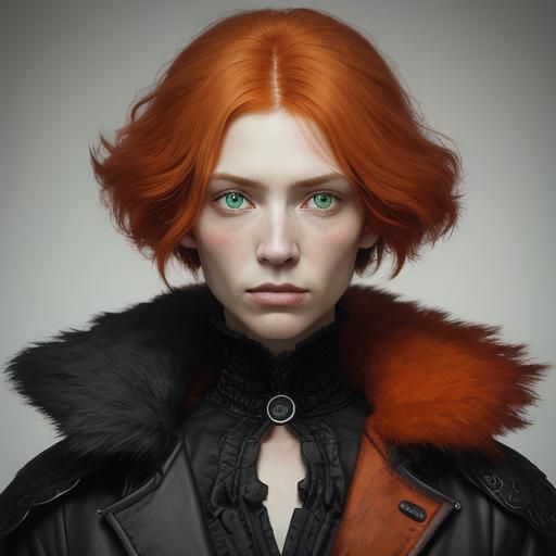 Victorian Warrior: Close-Up Portrait in Sharp Focus