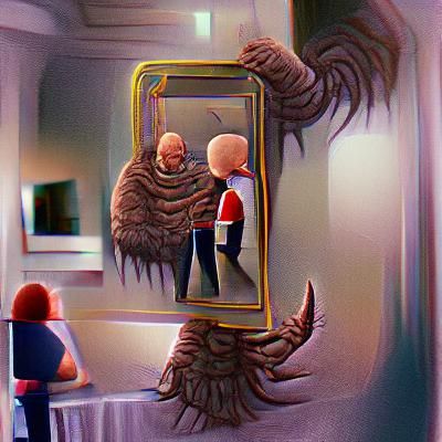 Distorted Reflection: The Unsettling Thing in the Mirror