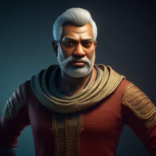 Pixar-Style Indian Gentleman in Cinematic Lighting