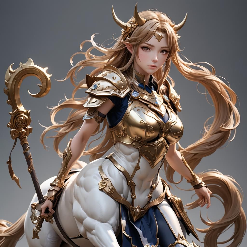 Anime Style Centaur Waifu in 3D