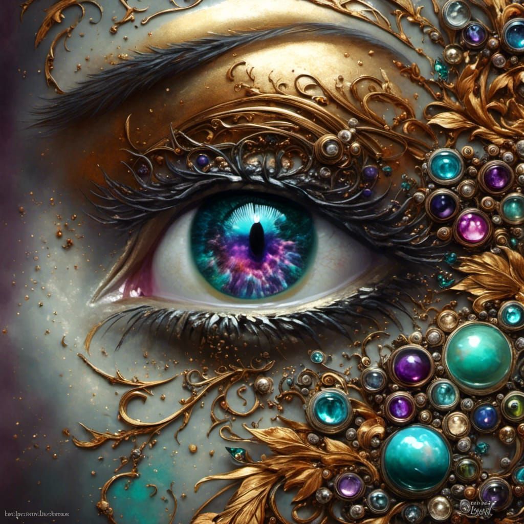 Cosmic Eye in Dark Fantasy Style