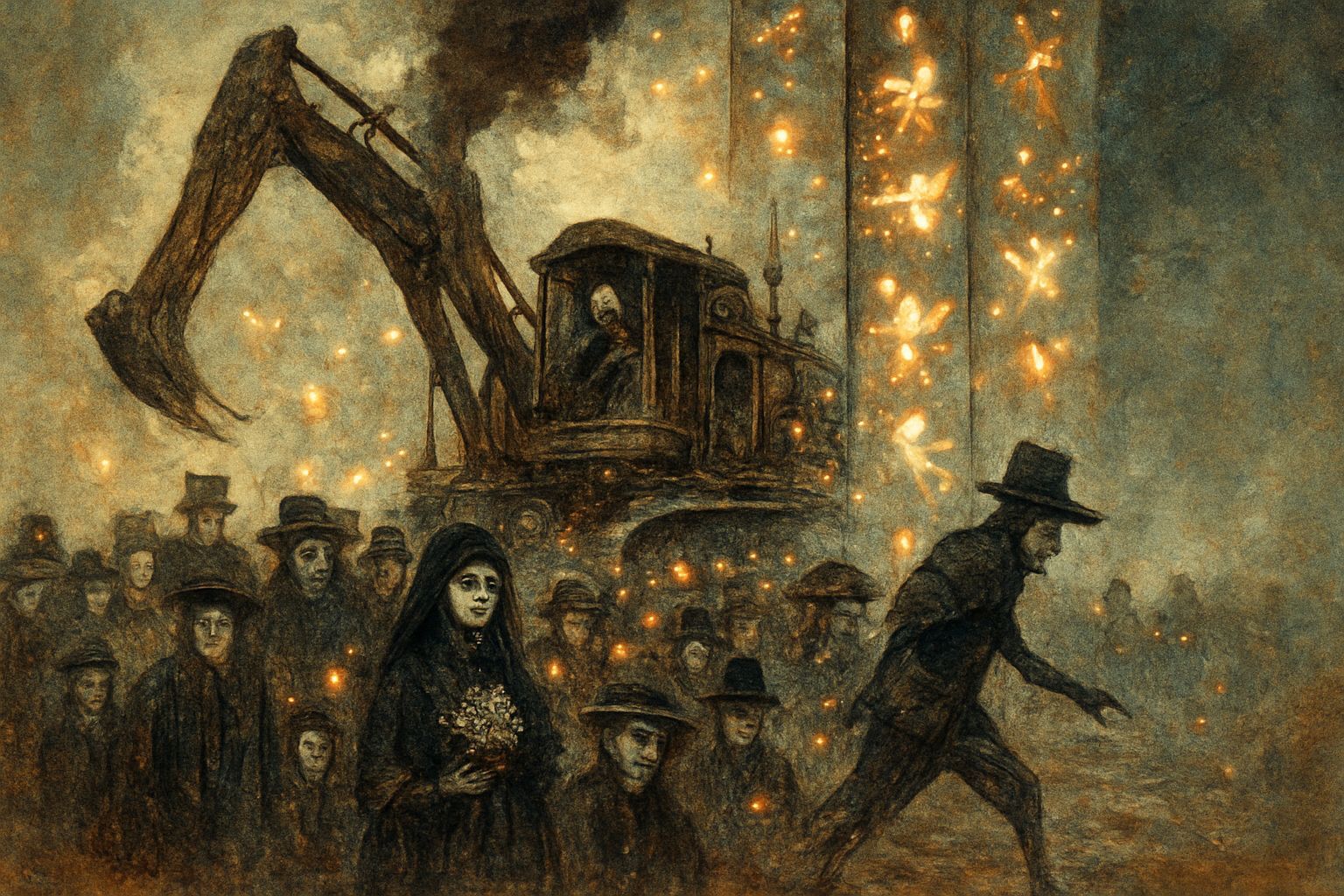 Bizarre SteamHovel Funerary Chic