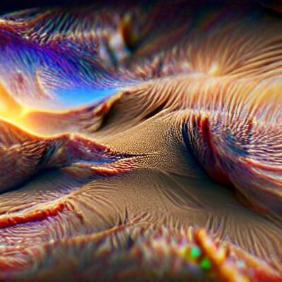 Psychedelic Dune Landscape with Kangaroo