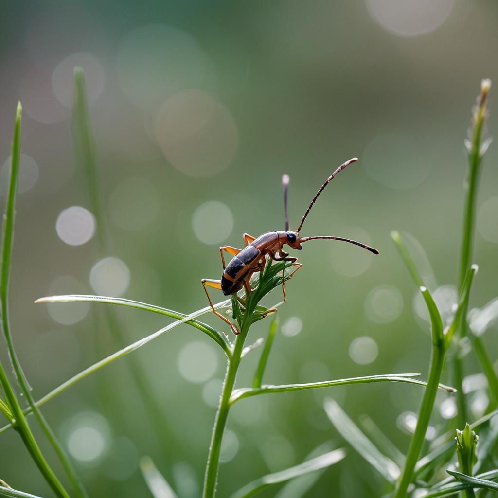 Ant on Grass Blade, Professional Photography