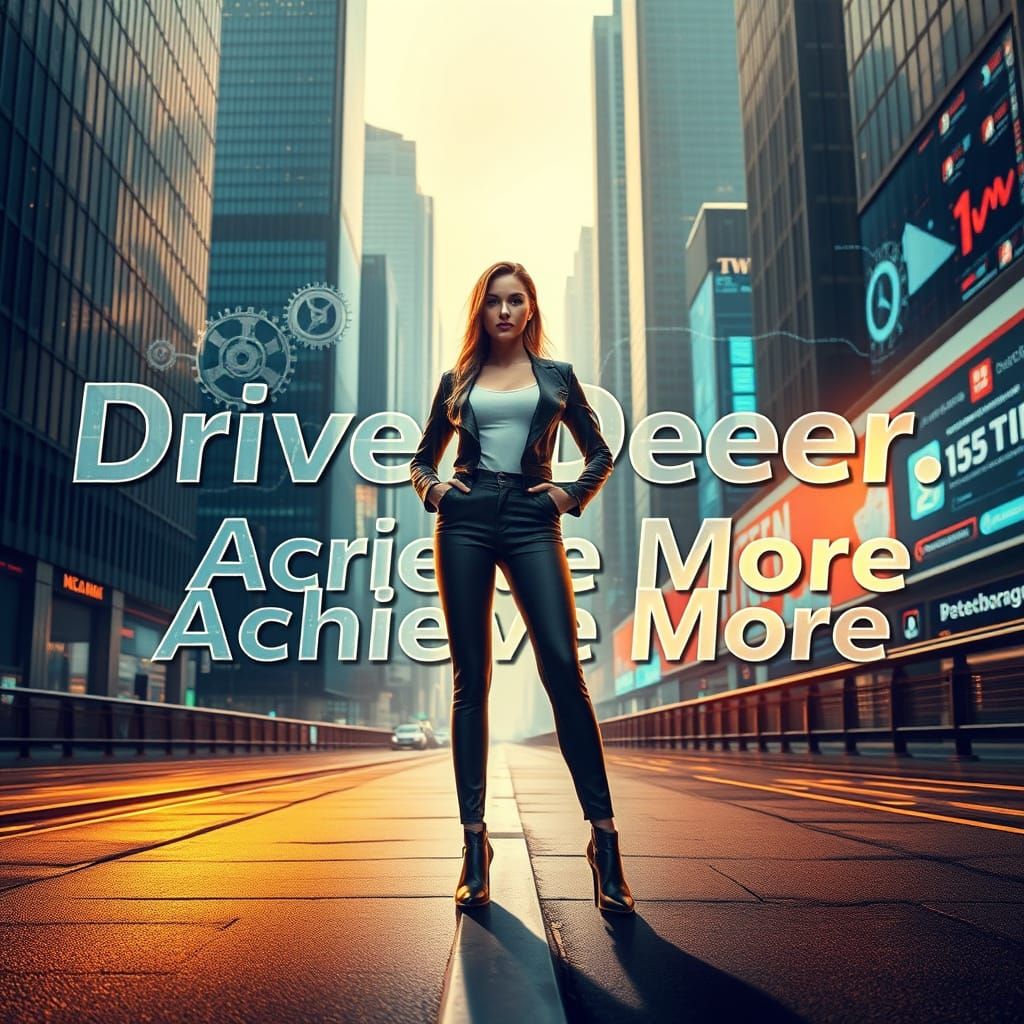 Futuristic Woman Entrepreneur Leads Innovative City