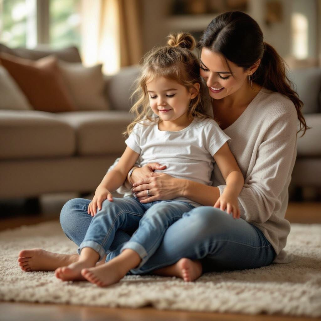 Intimate Portrait of Mother Spanking Child