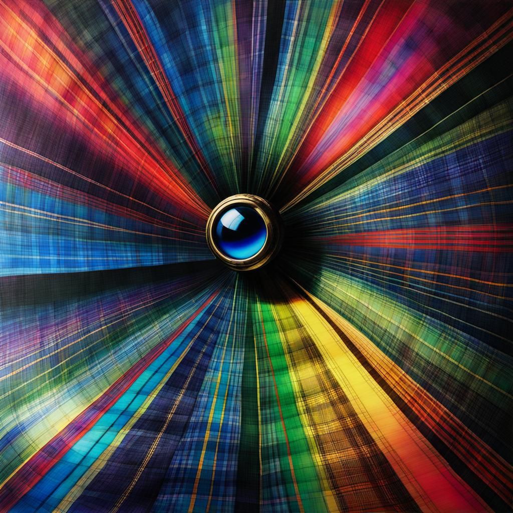 Surreal Tartan Fairy Child's Drawing