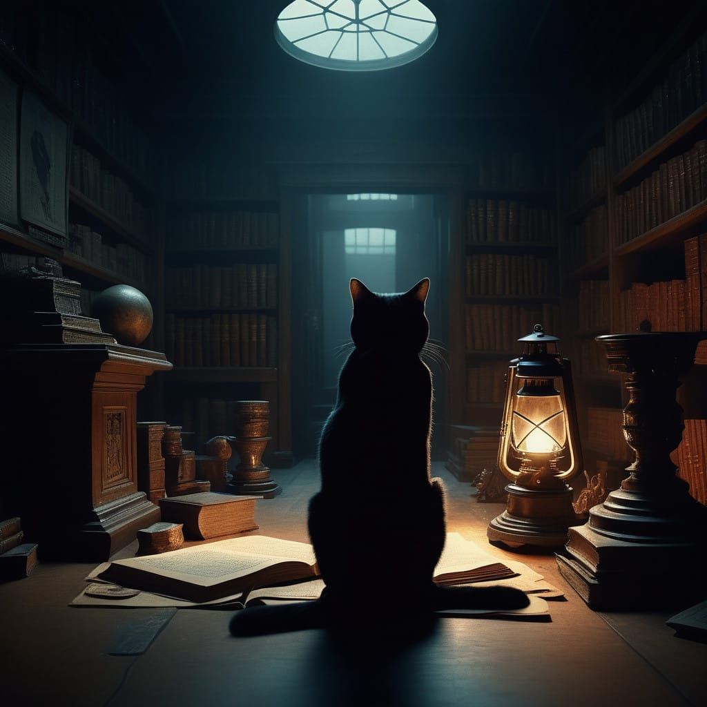 Mysterious Occultist in a Haunted Chamber