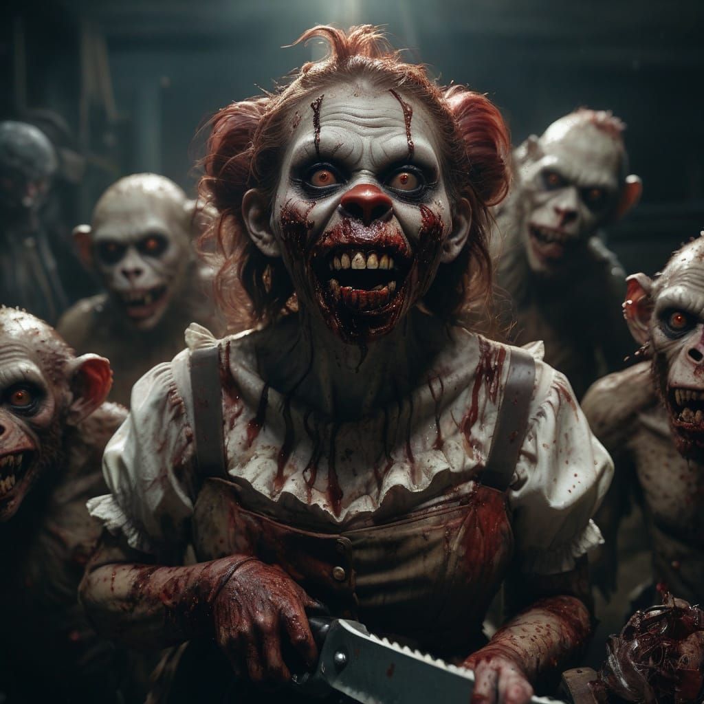 Eerie Zombie Bride Unleashes Horror in Cinematic Close-Up