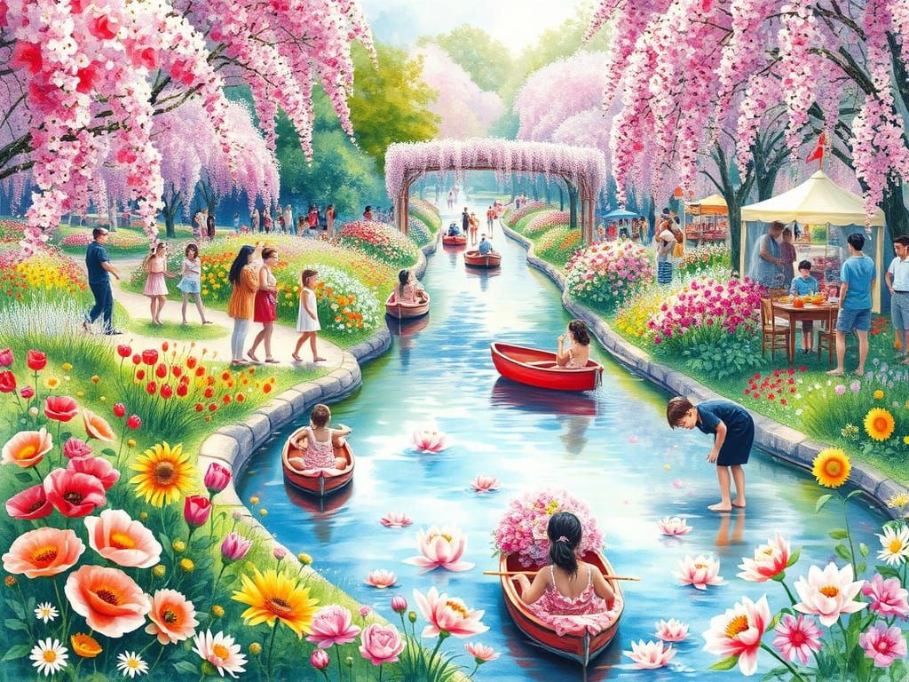 Floral Festival in Watercolour Style