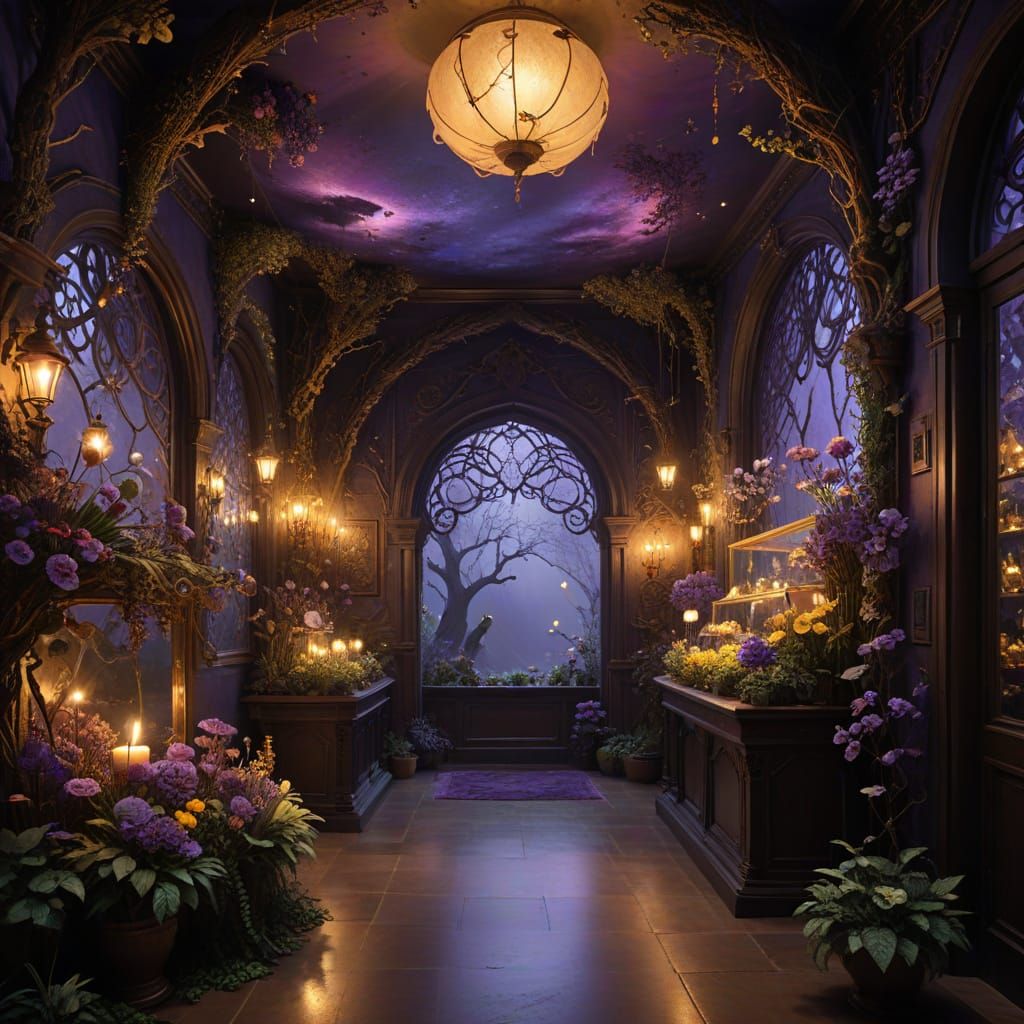 Luxurious Celtic Florist Boutique in Enchanted Realms