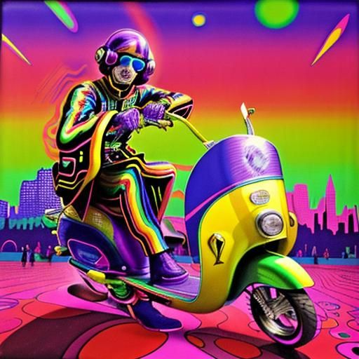 Psychedelic X-Ray Art: Mod in City Square