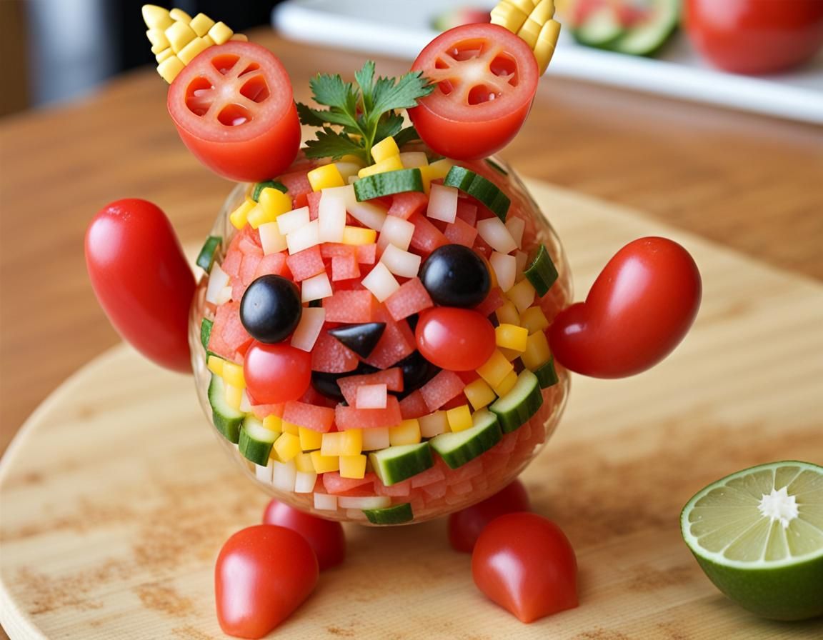 Pikachu in Vibrant Pico de Gallo Style