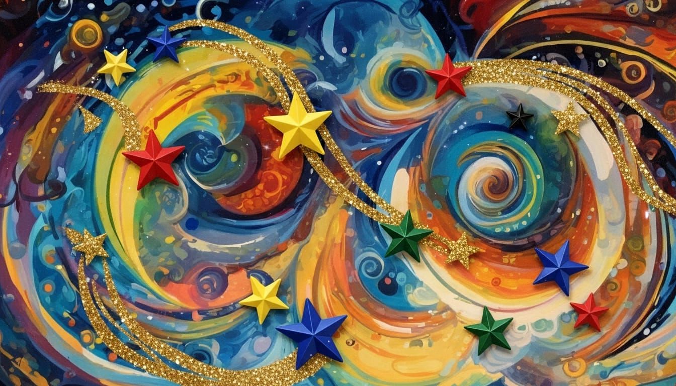 Abstract Blend of Artistic Styles