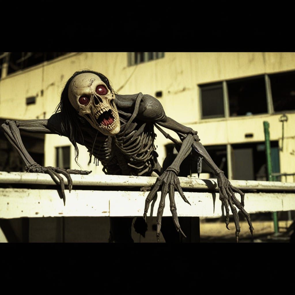 Nightmarish Eldritch Horror in Hyper-Realistic Film Still