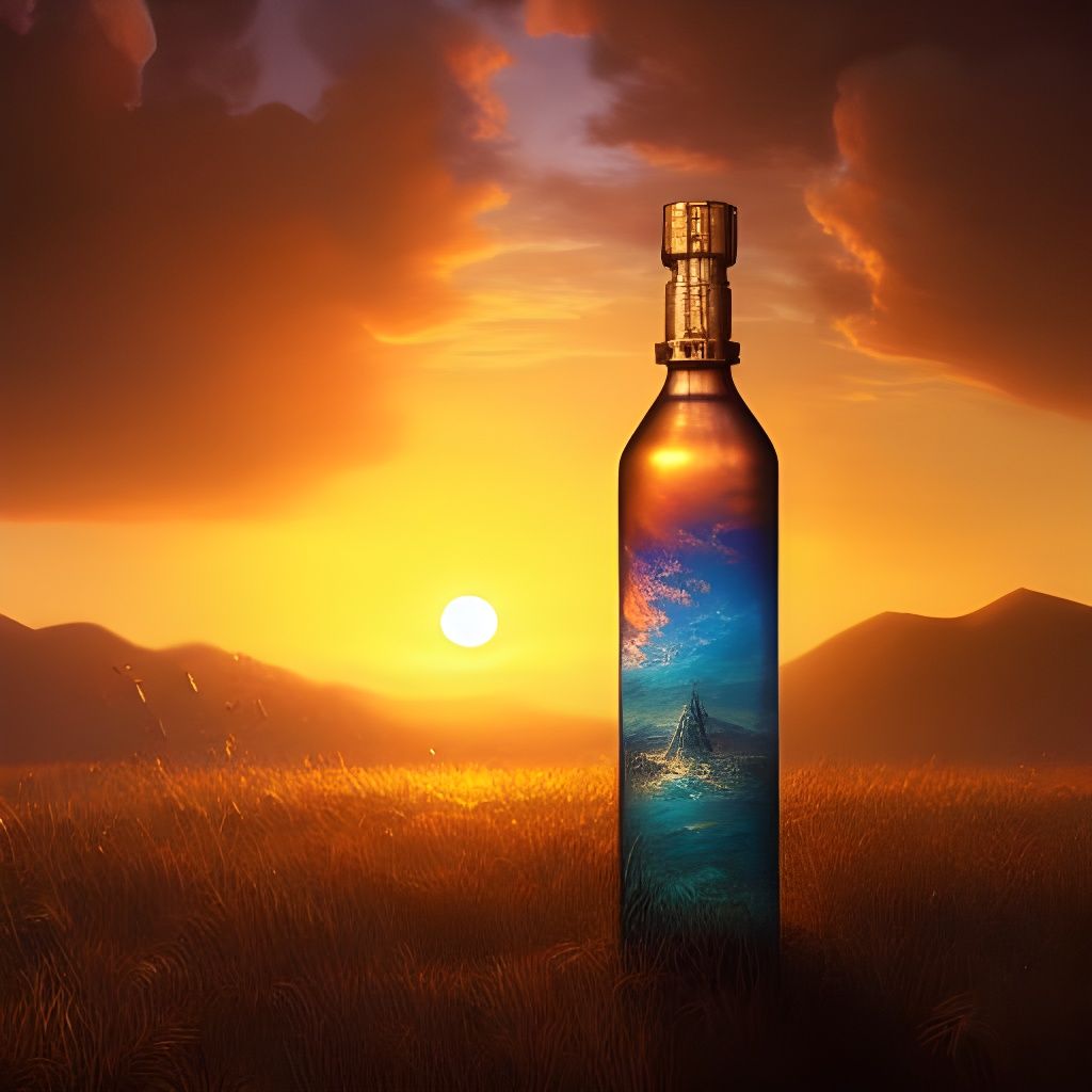 Sunset in a Bottle: Hyperdetailed Fantasy Art