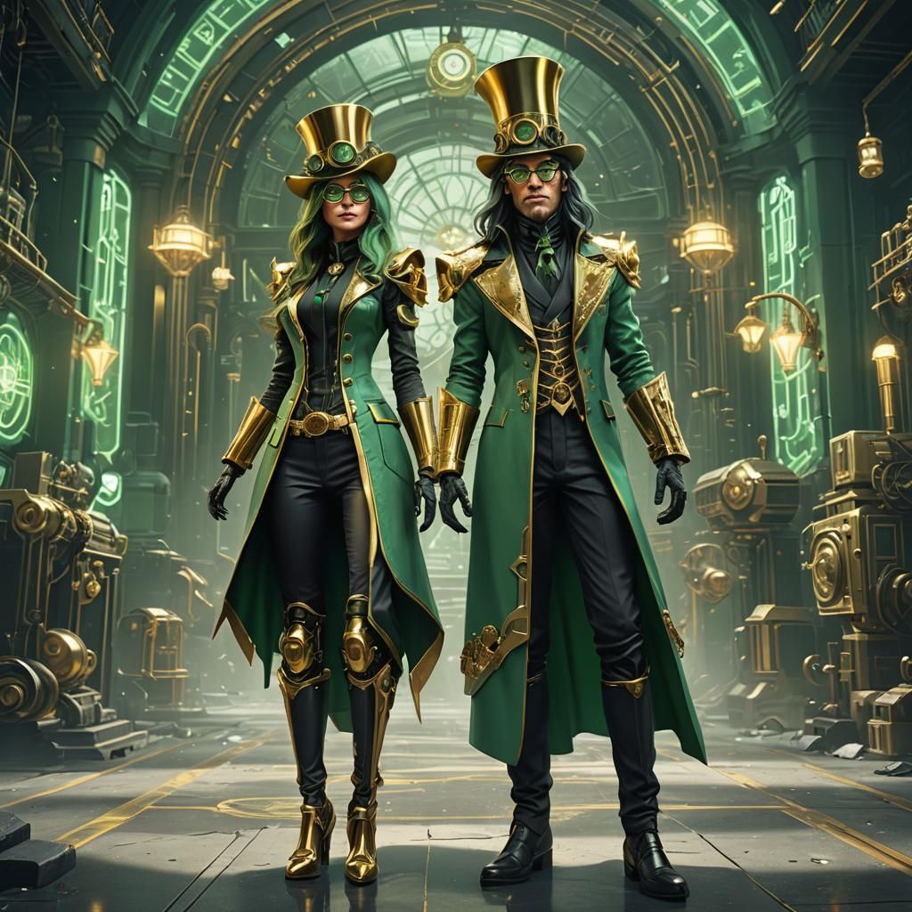 Inventor Kliren: Green-Haired Woman in RPG Setting