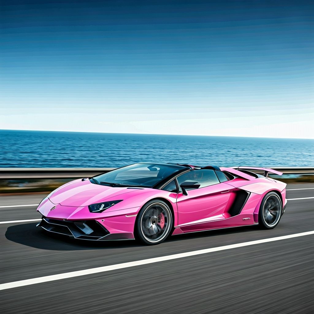 Hot Pink Lamborghini Revuelto in Italy: Iridescent Digital A...