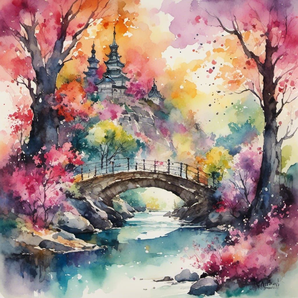 Colorful Abstract Design in Digital Art Style