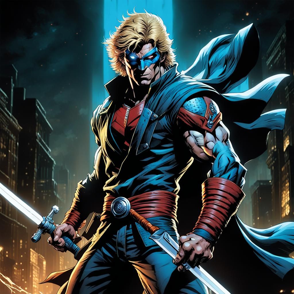 Grifter with Sword: DC Comics Art Style