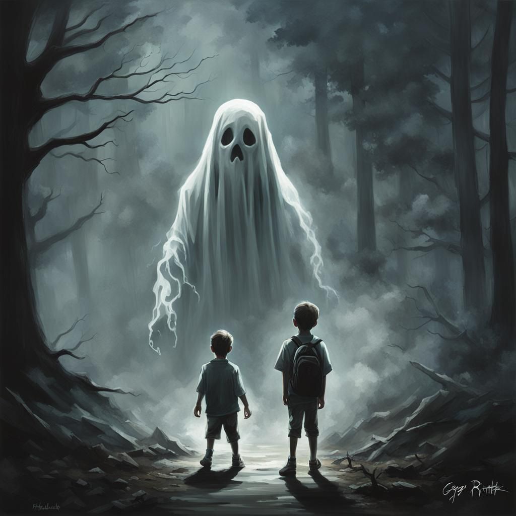 Eerie Ghostly Encounter by Greg Rutkowski