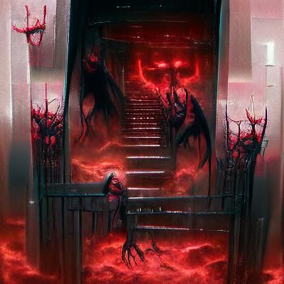 Sinister Gates to Hell: A Dark Fantasy Art Piece