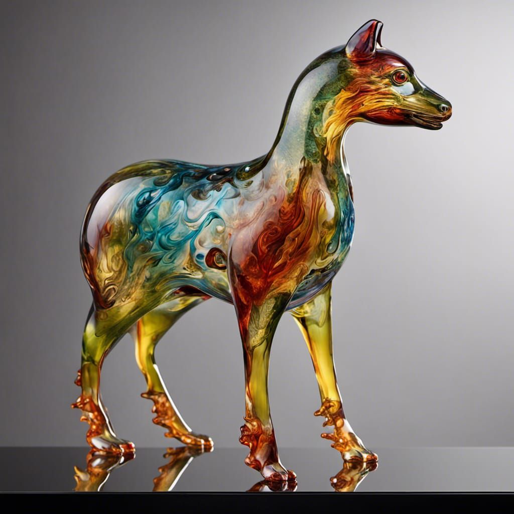 Blown Glass Animal Sculpture: Intricate Artistry