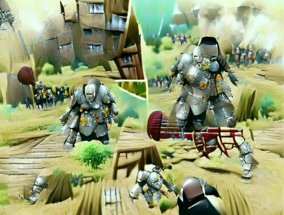 Warforged Titan in Medieval Battle