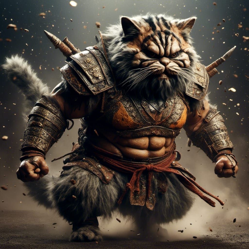 Half Cat half Sumo Wrestler