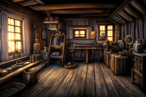 Noctilucent Blacksmith's Workshop in 4K 3D