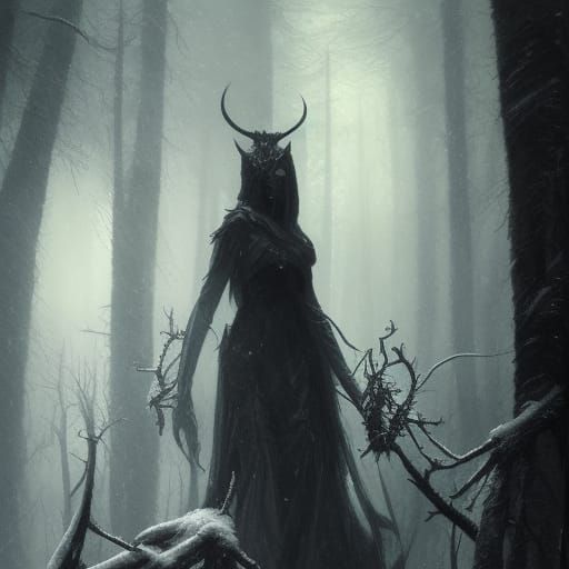 High Gothic Forest: Dark Academia Concept Art