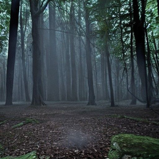 Smokey Wraiths in Haunted Forest by Ruined Portal