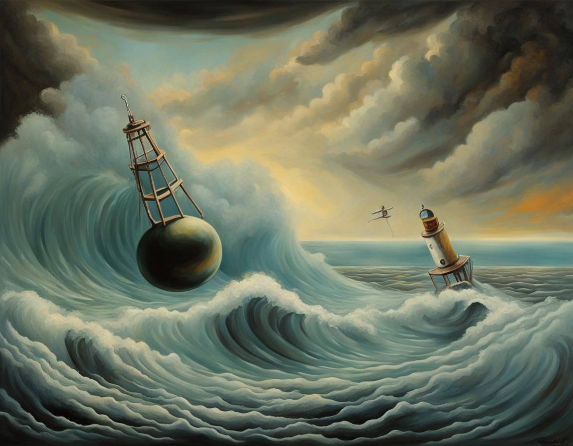 Surreal Tsunami Waves Measured by Buoy, Dali Style