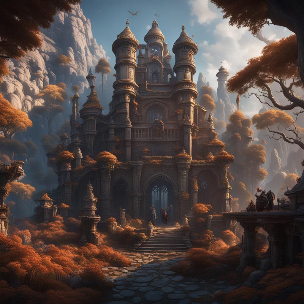 Gomez Adams Detailed Matte Painting