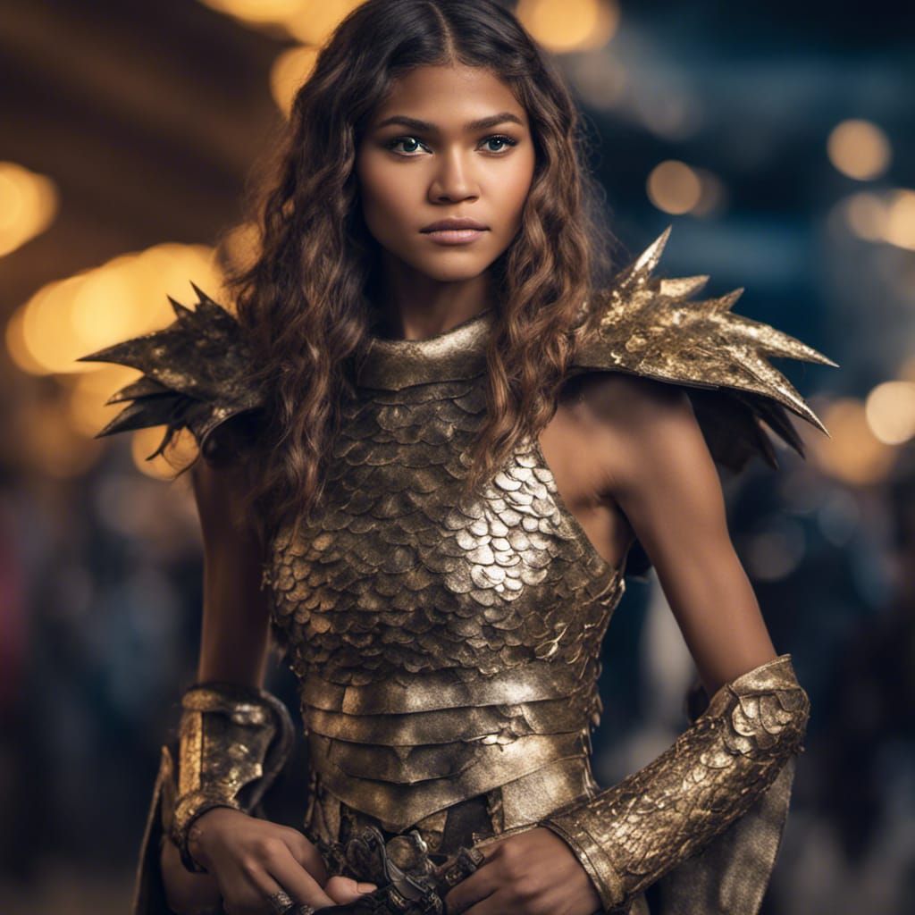 Zendaya in Dragon Scale Armor