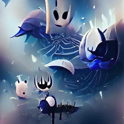 Hollow Knight Character in Dark World
