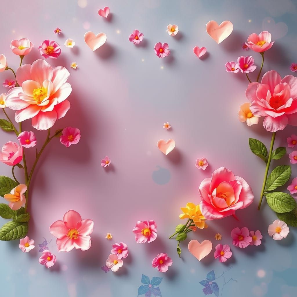 Stay Blessed in Multicolored 3D Font with Flowers