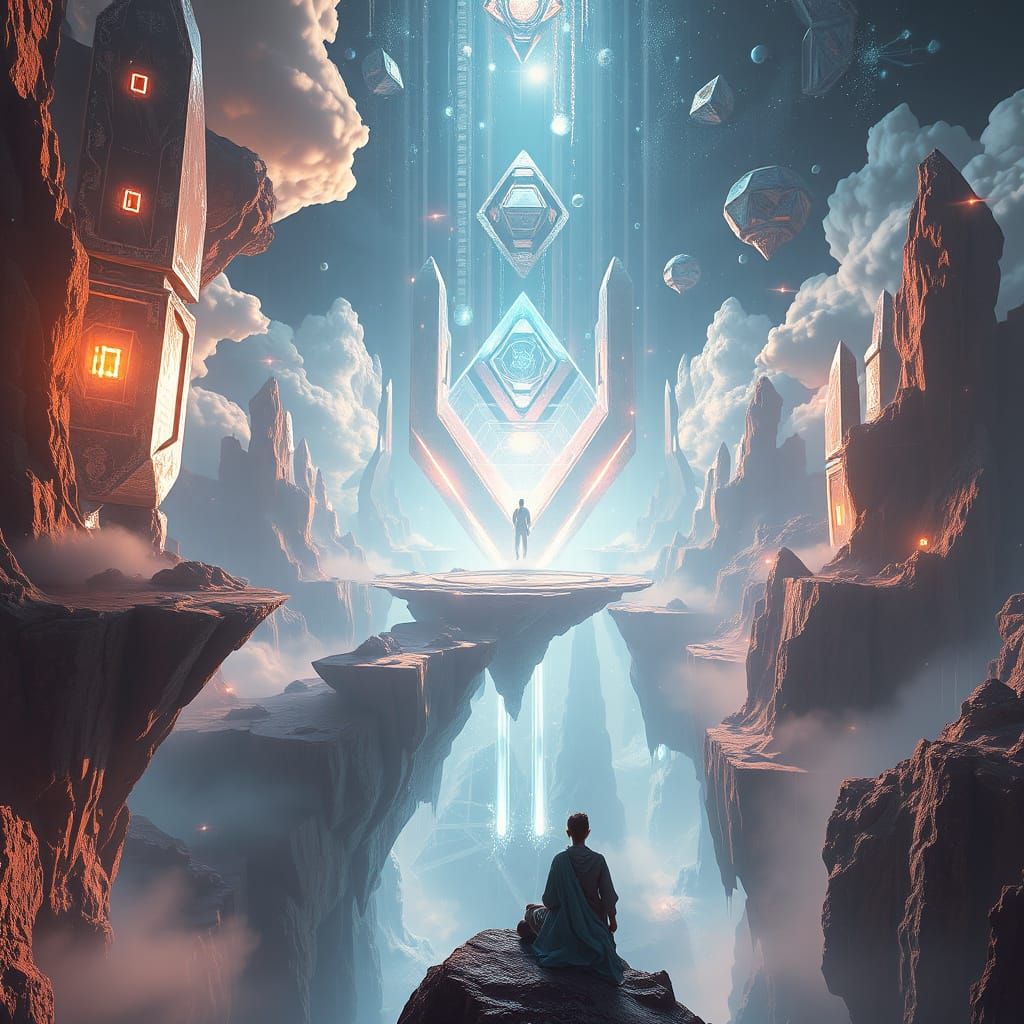 Ethereal Quantum Nexus: A Realm of Floating Islands and Dist...