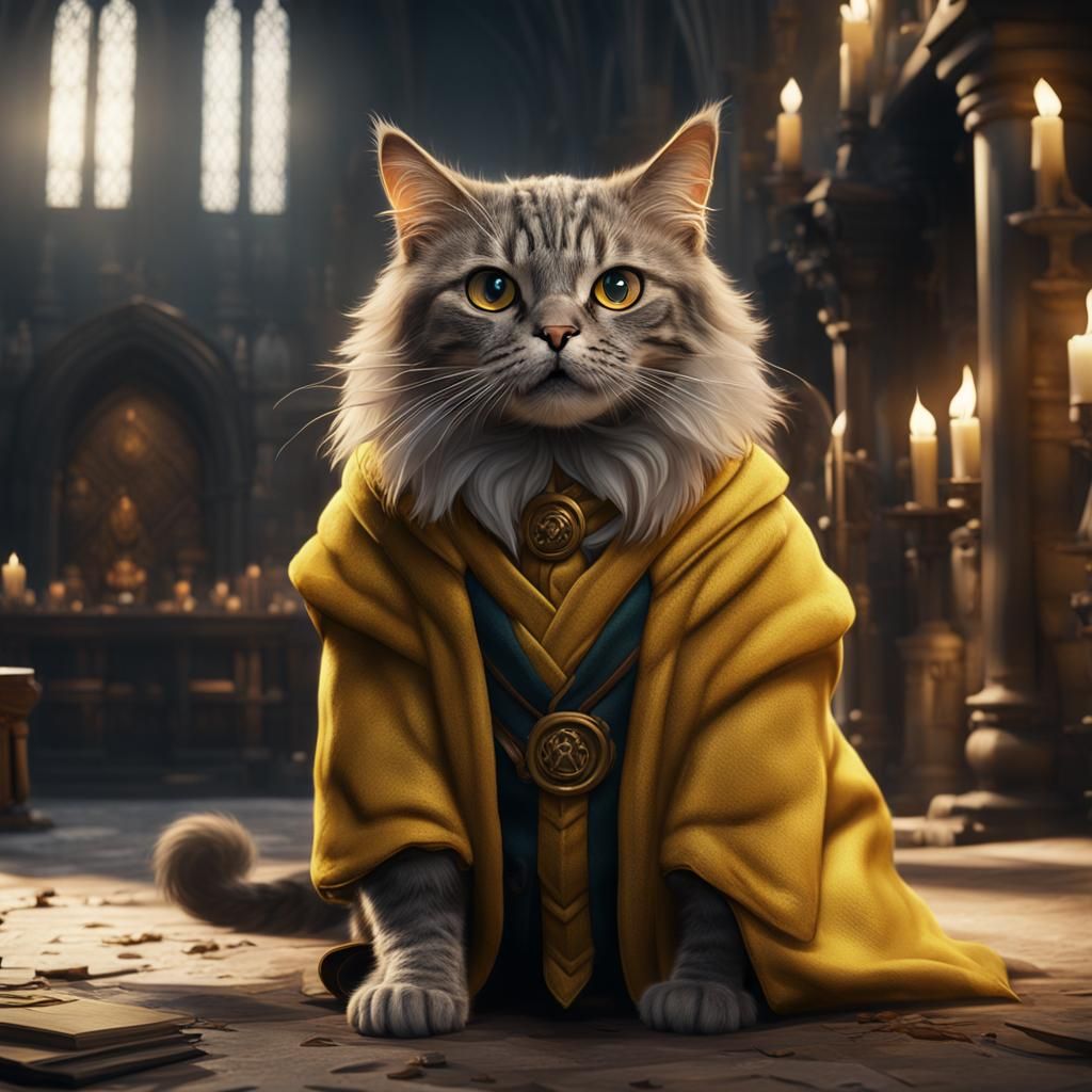 Harry Potter Cat in Yellow Robes