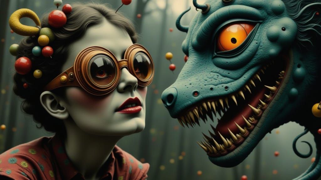 Demonic Visions Through Vintage Glasses