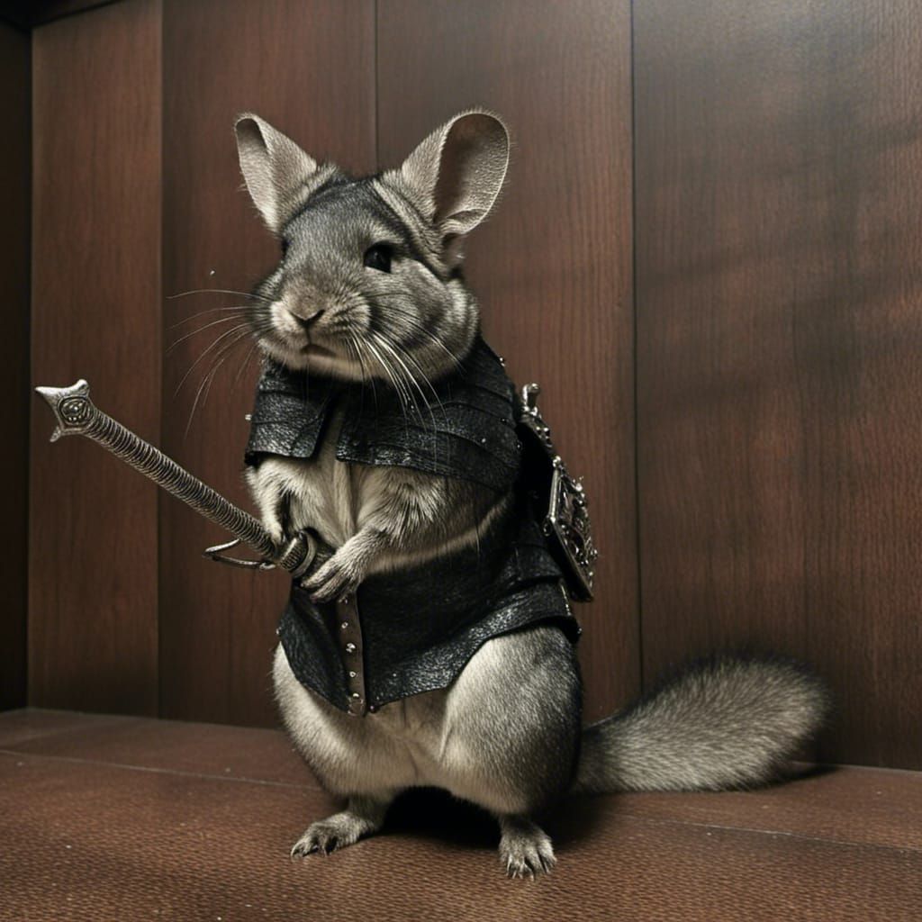 Chinchilla Black Knight in Armor Concept Art