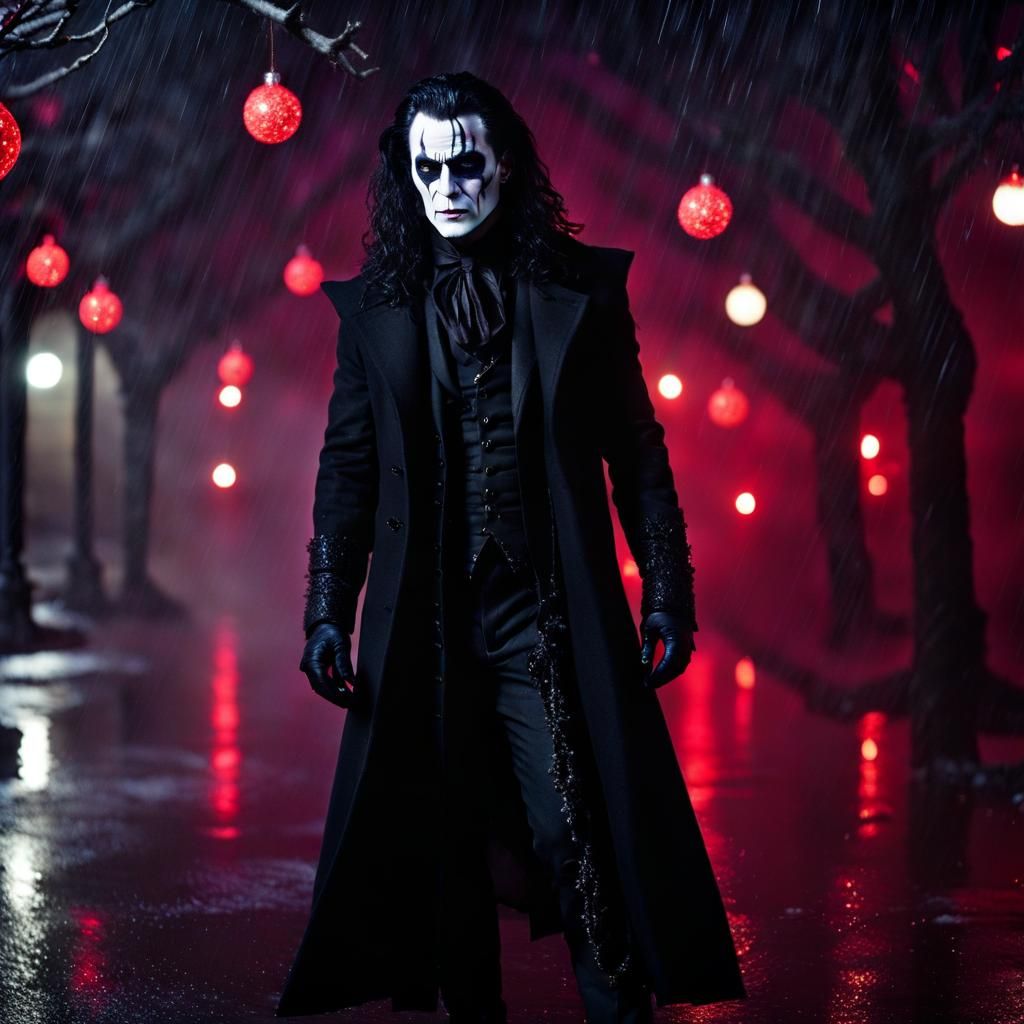 Gothic Christmas Scene in Dark Metal Style