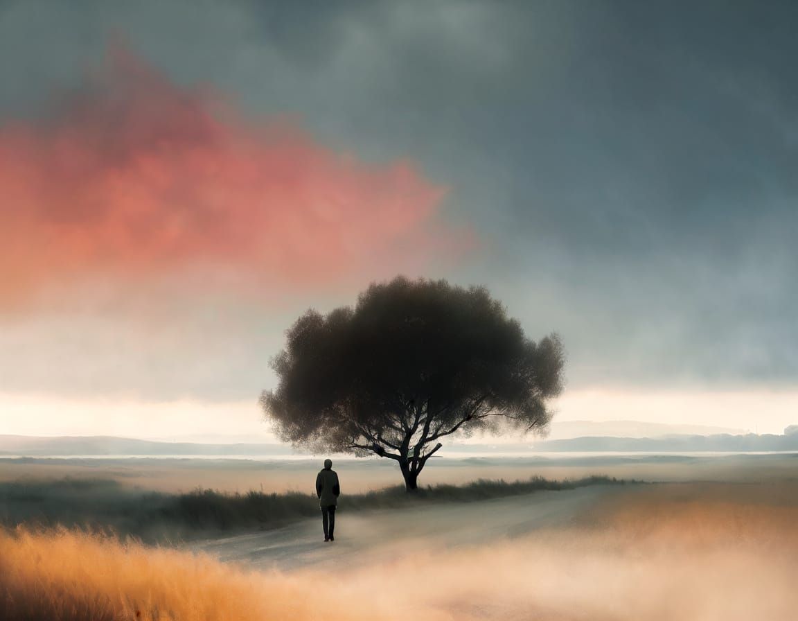 Ethereal Sunset on Endless Highway