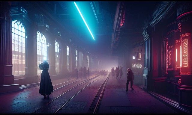 Victorian London in Cyberpunk Style, UHD Render