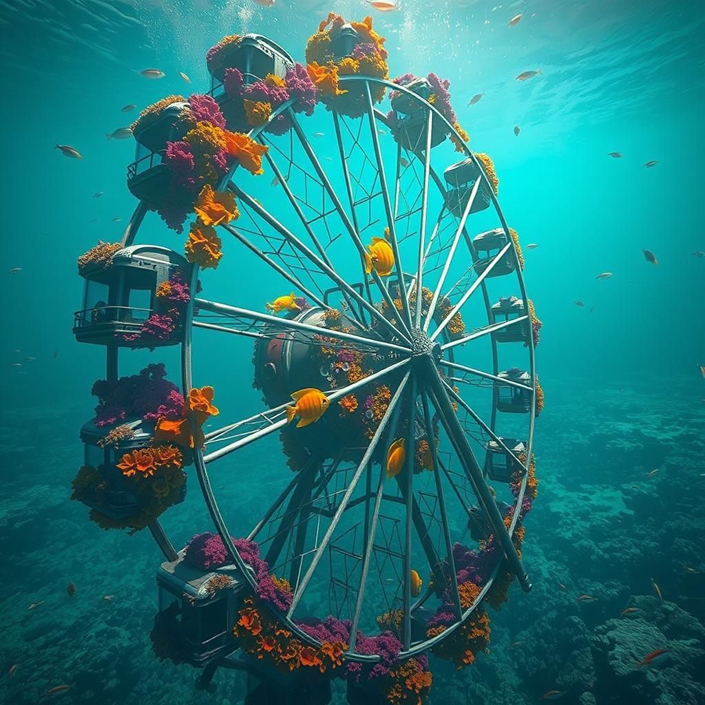 Coral Reef Ferris Wheel in Unreal Engine 5 Style