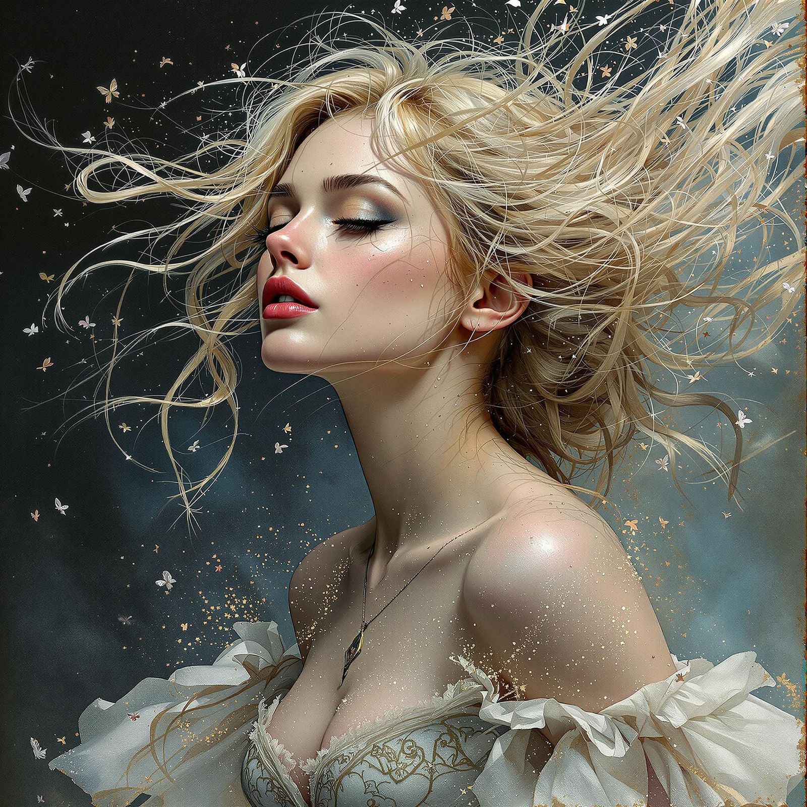 Ultra-Realistic Cinderella Portrait in Surrealist Fantasy St...