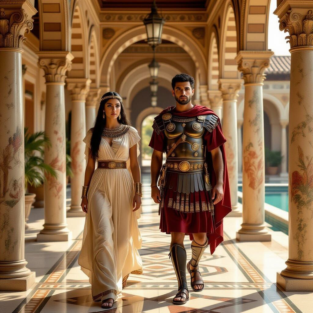 Cleopatra Selene and Juba II in Roman Villa