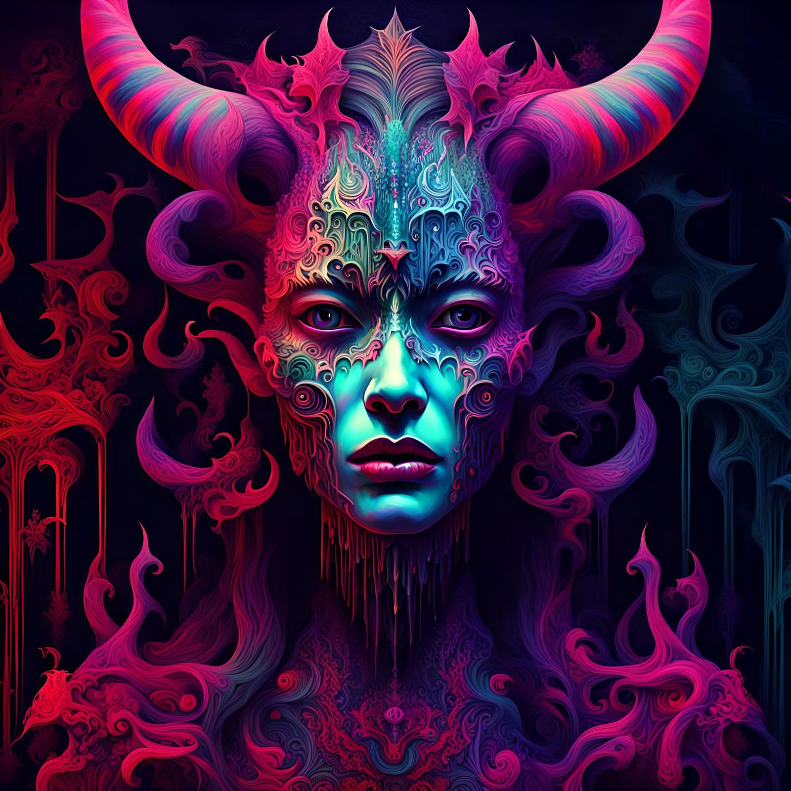 Gothic Folk Art Devil: Ethereal Horror