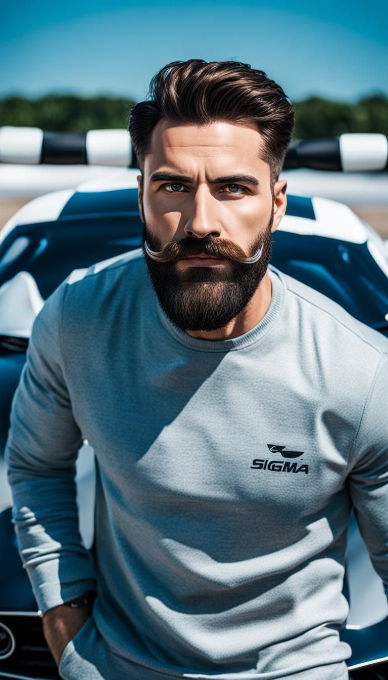 man with trimed beard and mustach