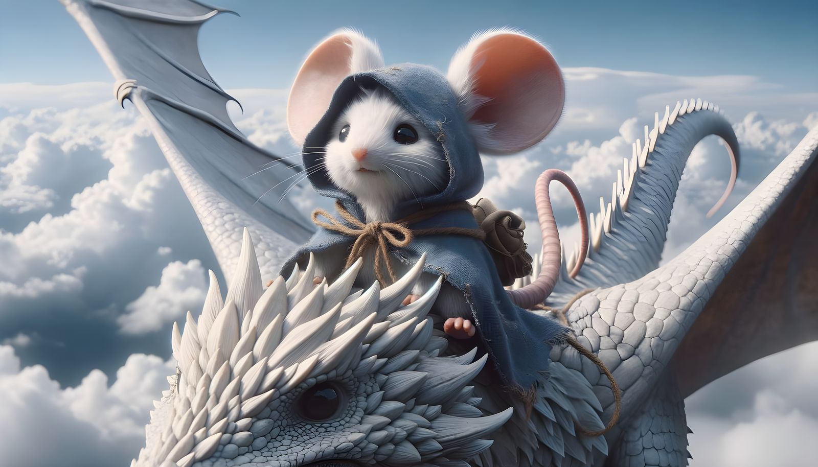 Adorable Mouse Embarks on Majestic Dragon Adventure